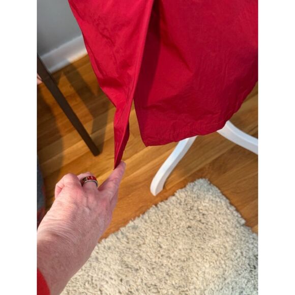 Lauren Ralph Lauren Red Trench Coat Large Double Breasted Classic Lined - Picture 9 of 11